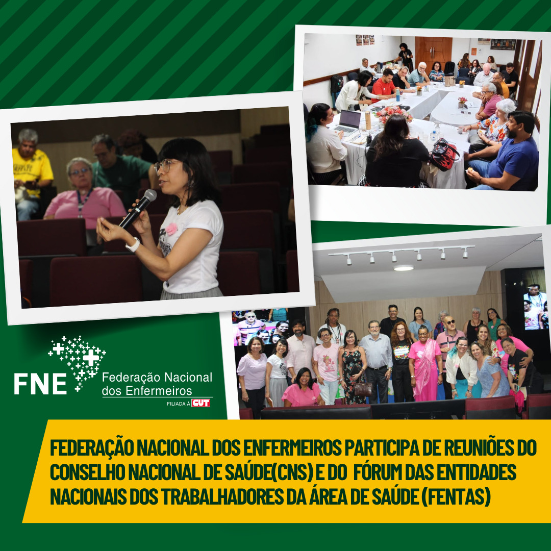 Federação Nacional dos Enfermeiros participa de reuniões do CNS e do FENTAS