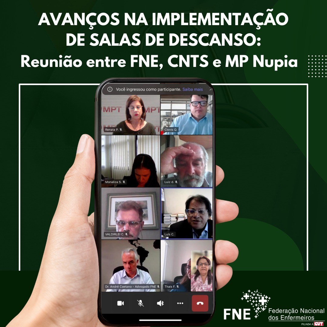 Avanços na implementação de salas de descanso: Reunião entre FNE, CNTS e MP Nupia