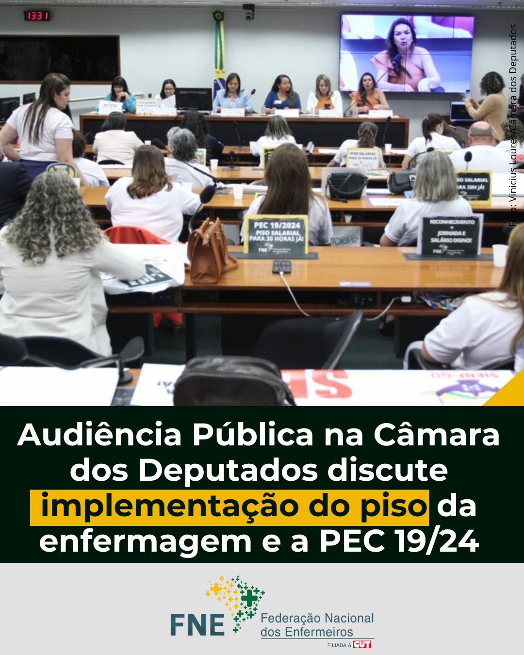 Audiência Pública na Câmara dos Deputados discute implementação do piso da enfermagem e a PEC 19/24