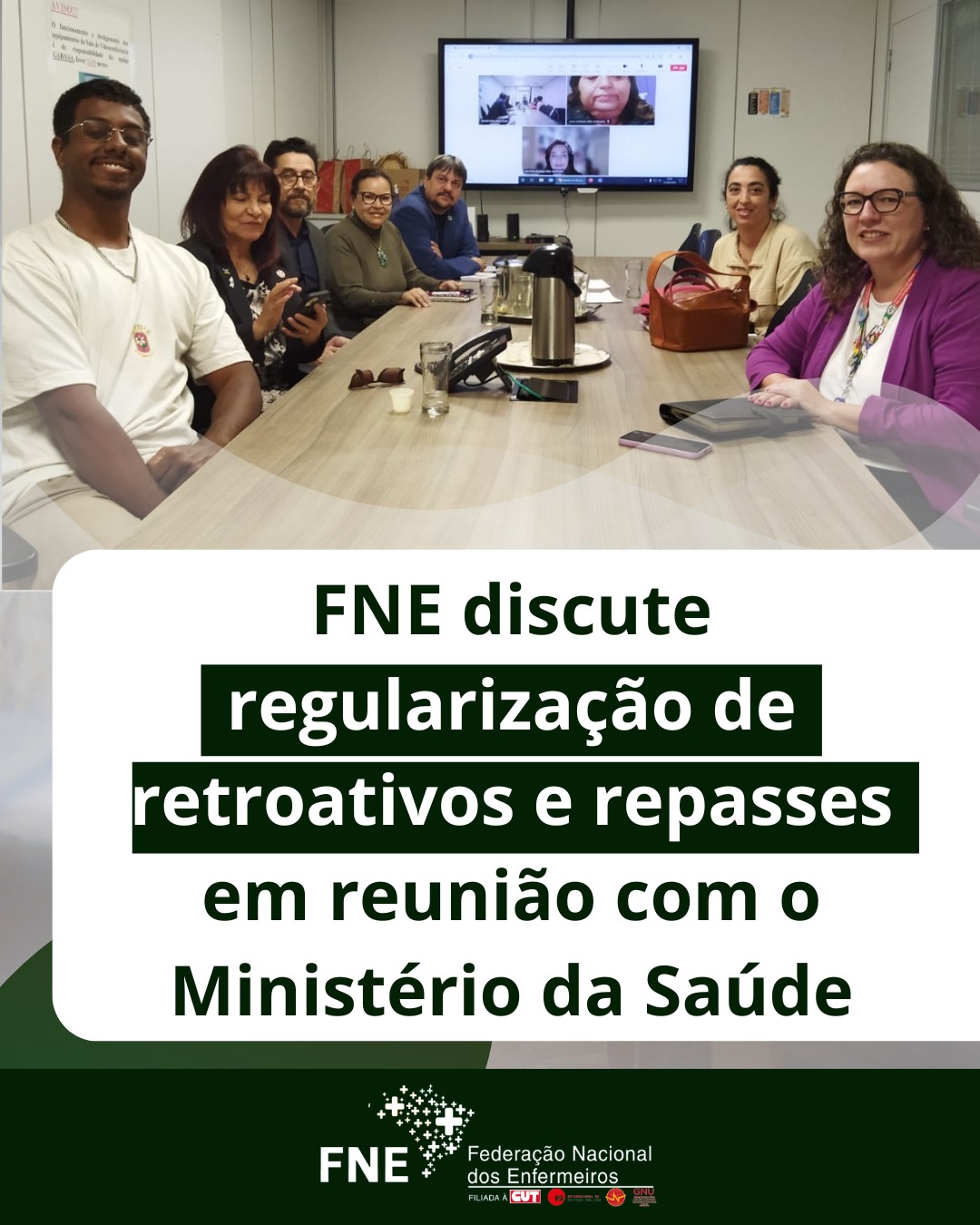 FNE discute regularização de retroativos e repasses em reunião com o Ministério da Saúde