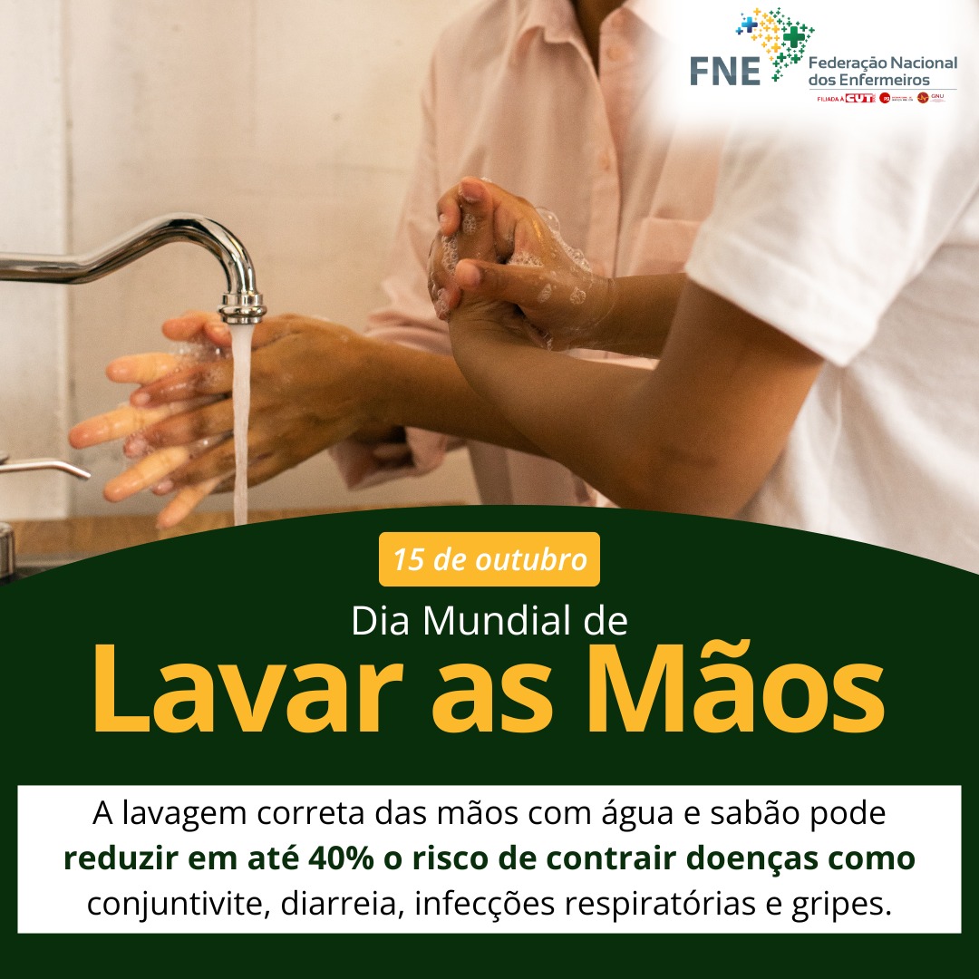 15 de outubro - Dia Mundial de Lavar as Mãos