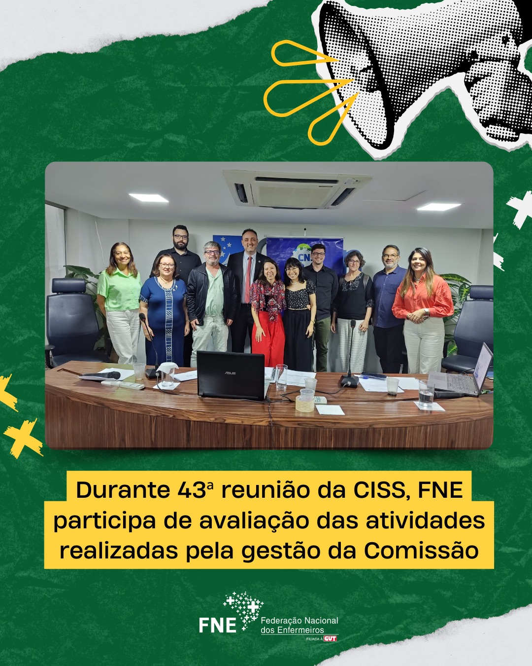 Durante 43ª reunião da CISS, FNE participa de avaliação das atividades realizadas pela gestão da Comissão