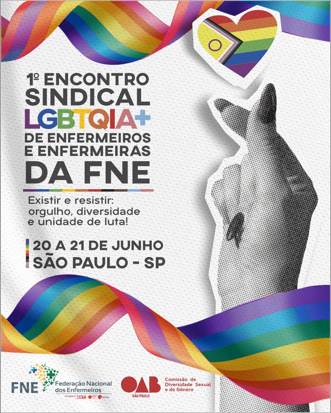 Vem aí o  1º Encontro Sindical LGBTQIA+ da FNE e as inscrições já estão abertas