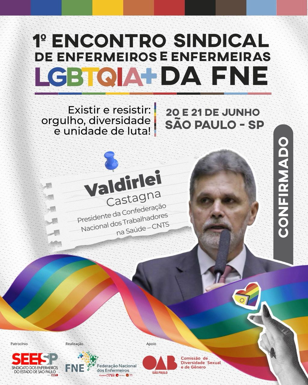 1º Encontro Sindical de Enfermeiros e Enfermeiras LGBTQIA+ da FNE