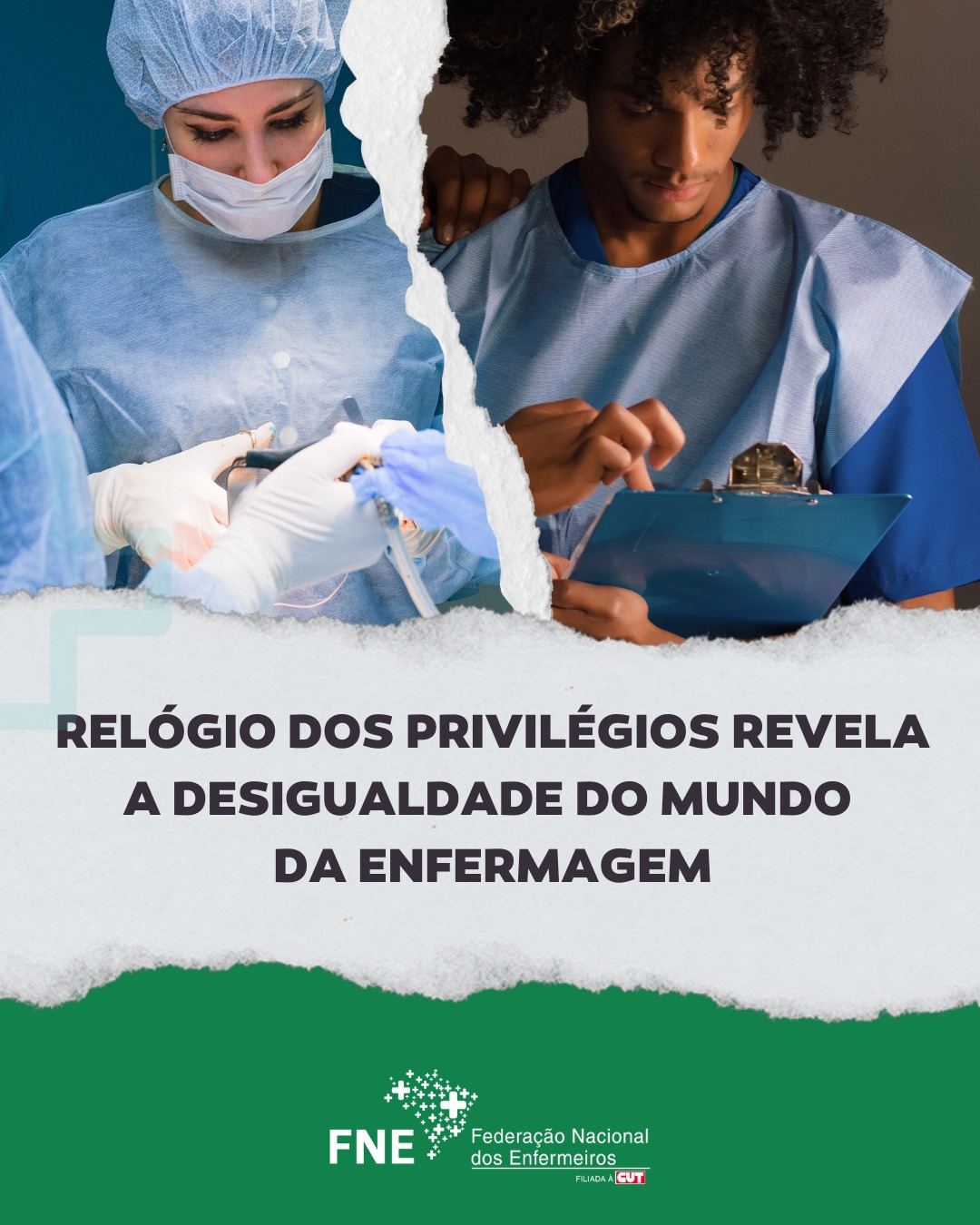 Relógio dos Privilégios revela a desigualdade do mundo da enfermagem