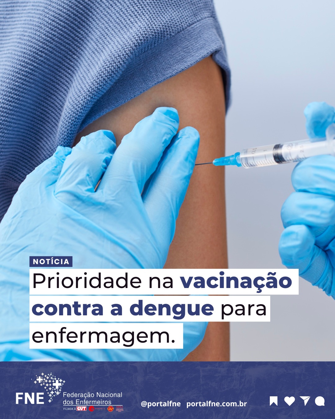 Ministério da Saúde anuncia prioridade na vacinação contra a dengue para profissionais da enfermagem