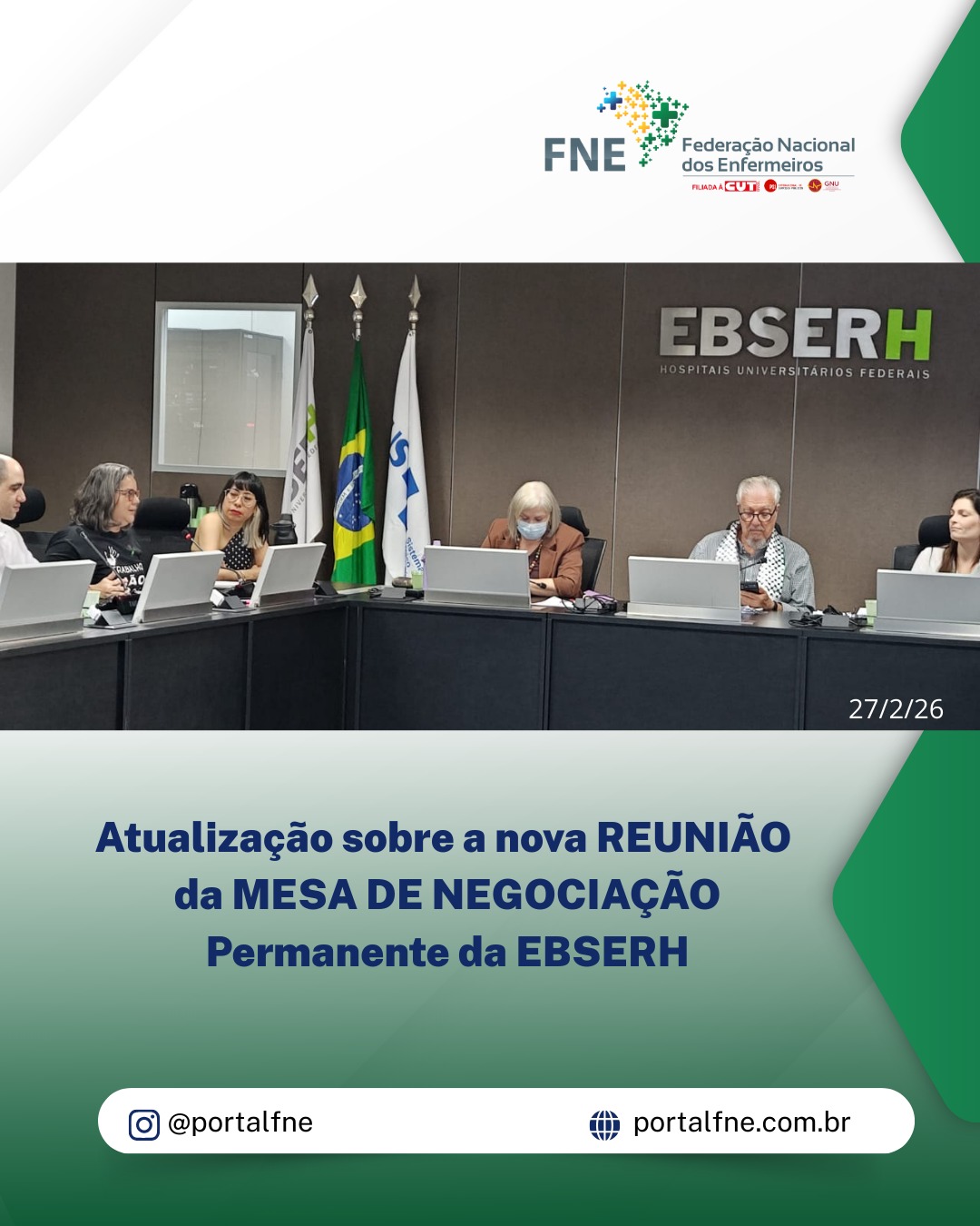 Atualização sobre nova reunião da Mesa de Negociação Permanente da EBSERH