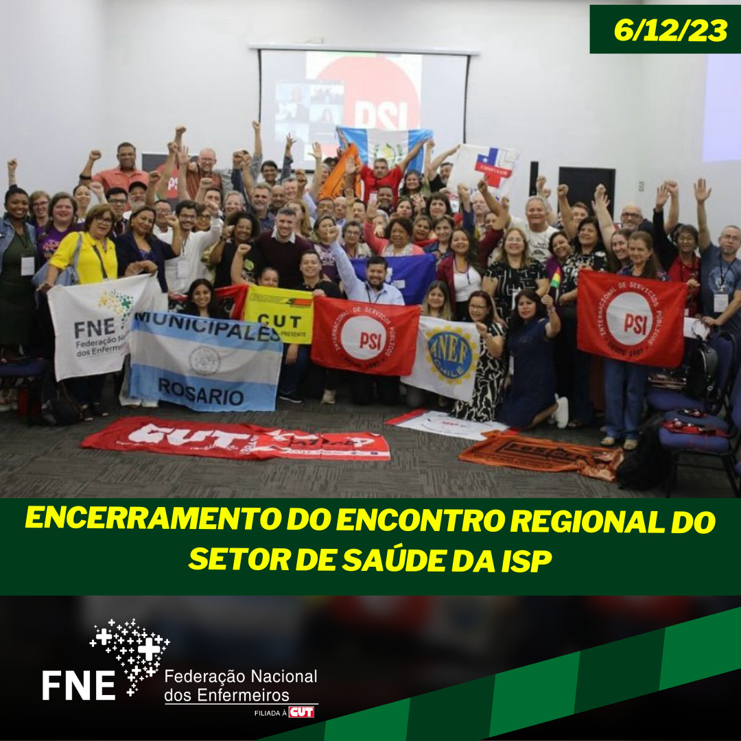 Encerramento do encontro regional do setor de saúde da ISP