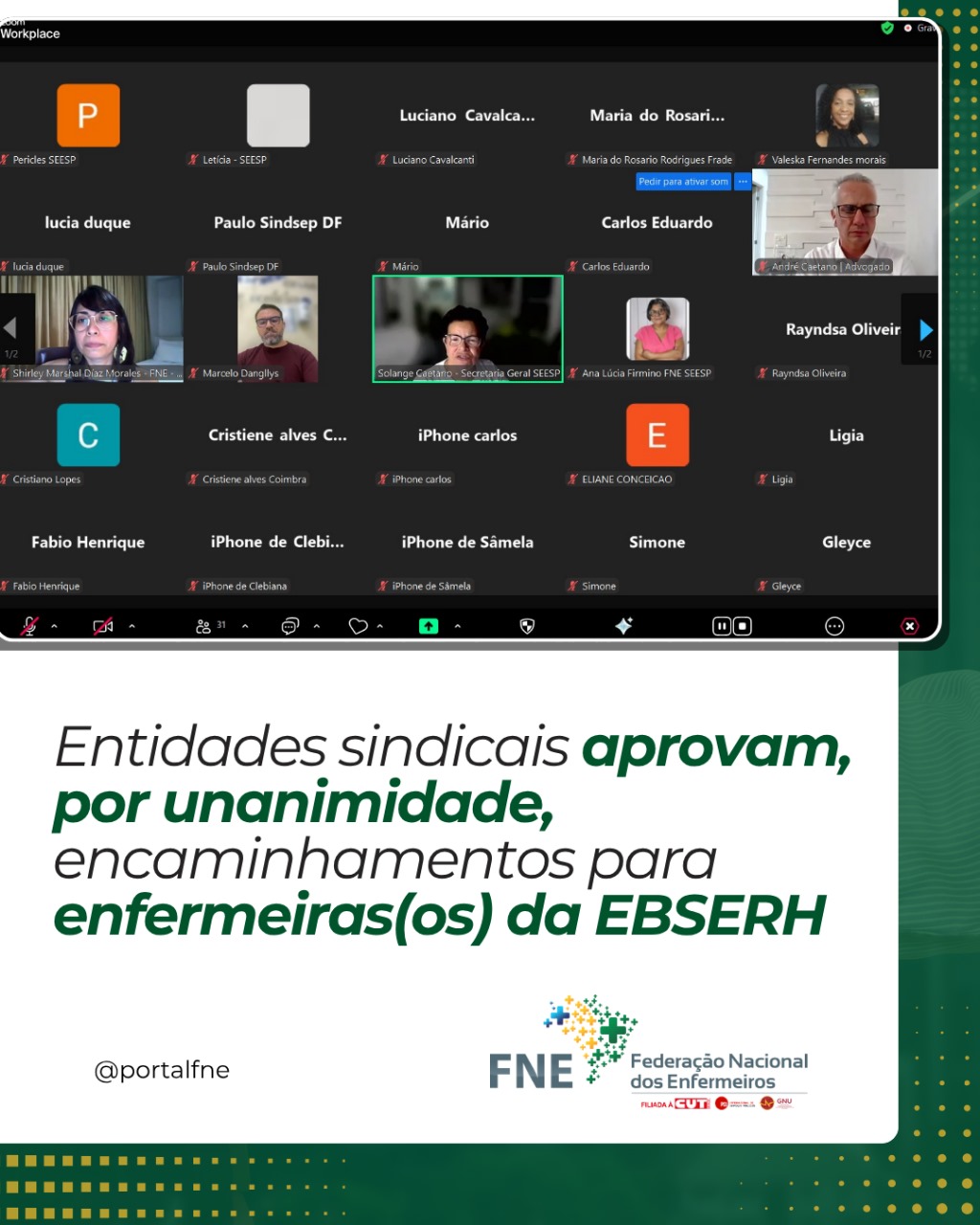 Entidades sindicais aprovam, por unanimidade, encaminhamentos para enfermeiras(os) da EBSERH