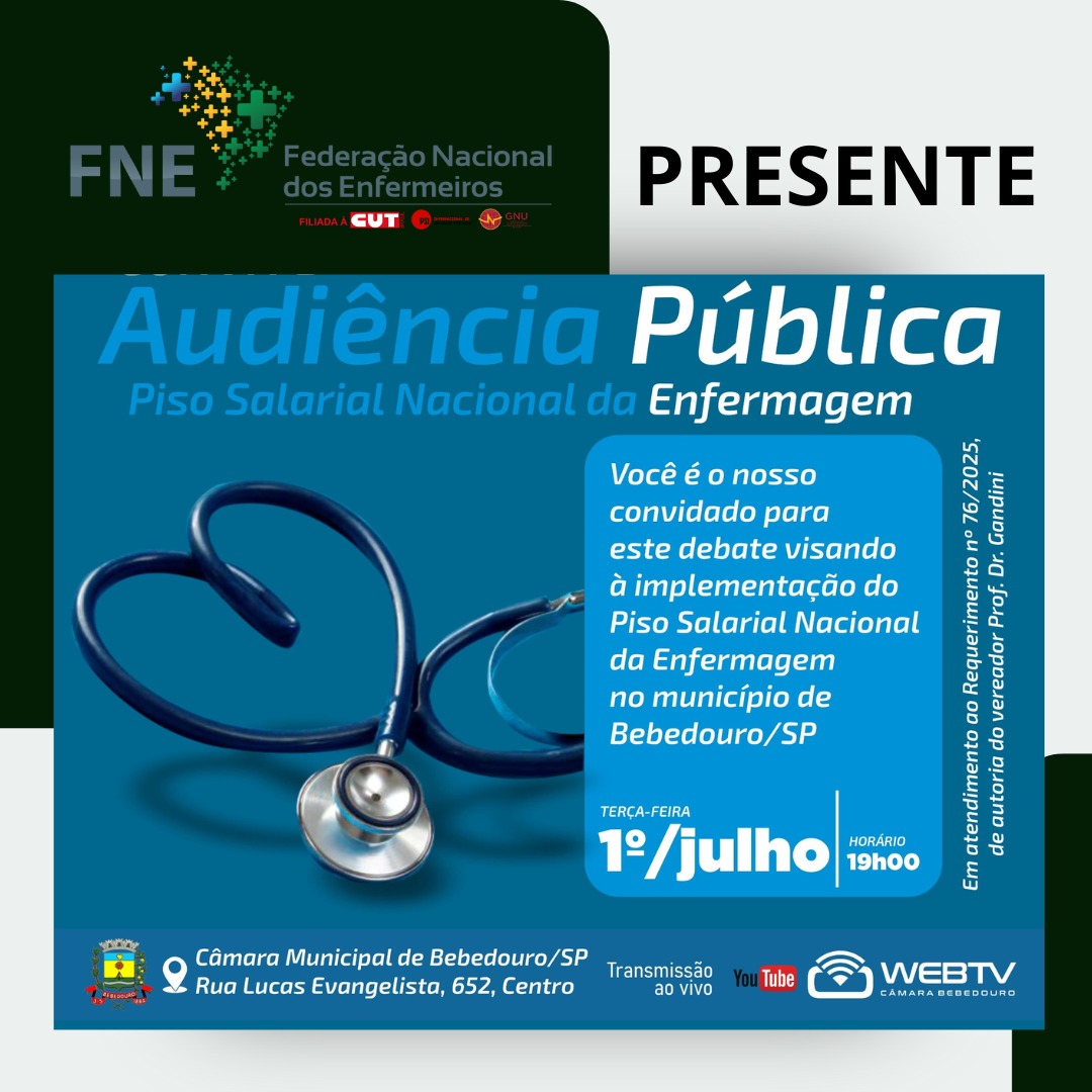 Audiência pública sobre o Piso Nacional da Enfermagem em Bebedouro/SP
