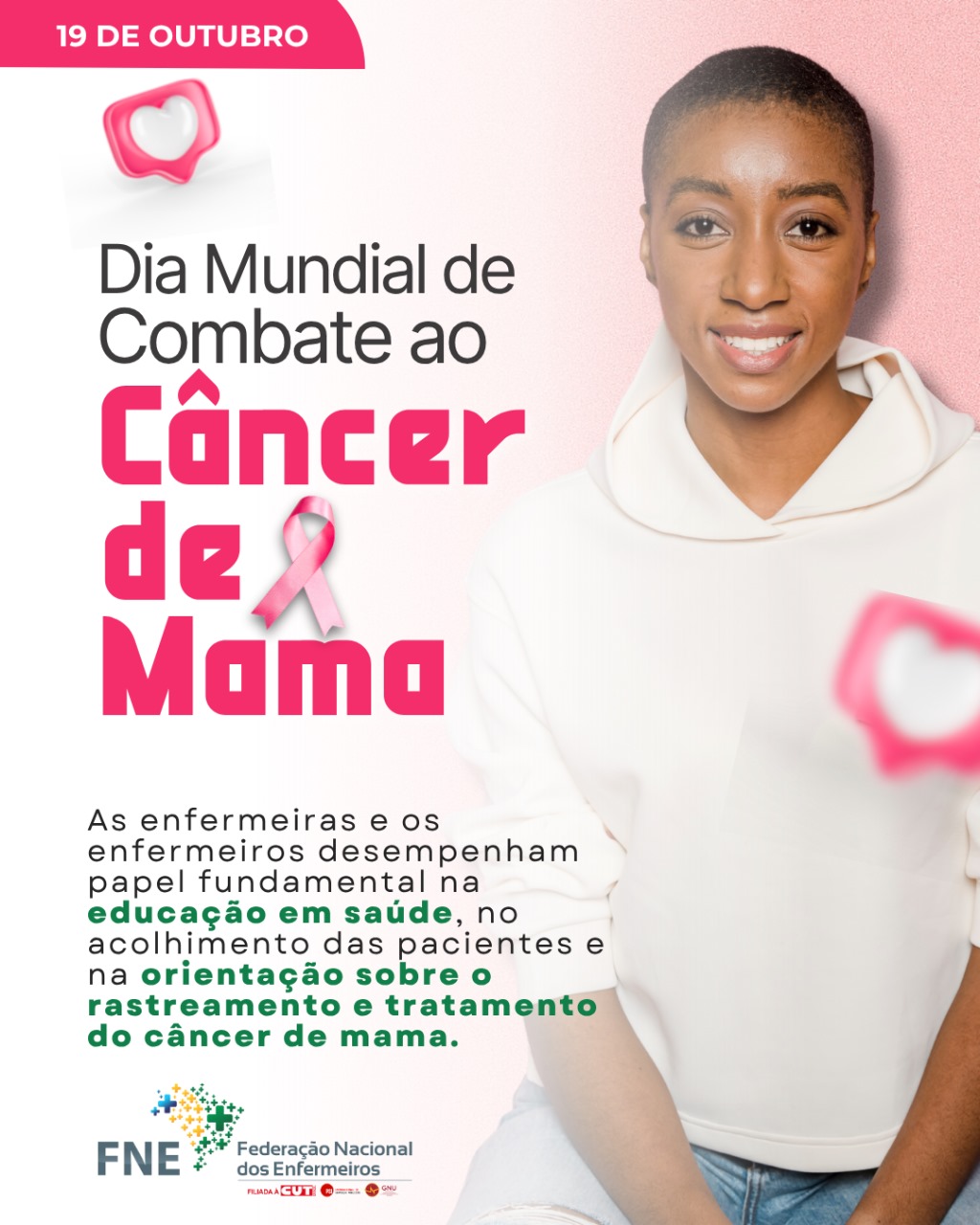 FNE reforça a importância da prevenção e do diagnóstico precoce do câncer de mama