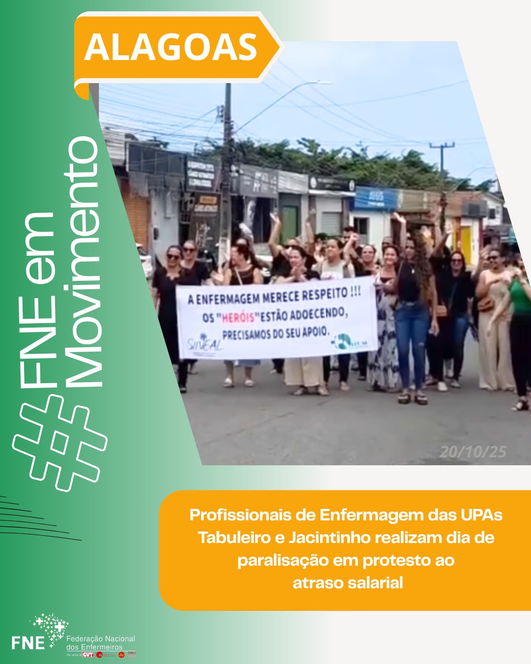 Profissionais de Enfermagem das UPAs Tabuleiro e Jacintinho realizam dia de paralisação em protesto ao atraso salarial