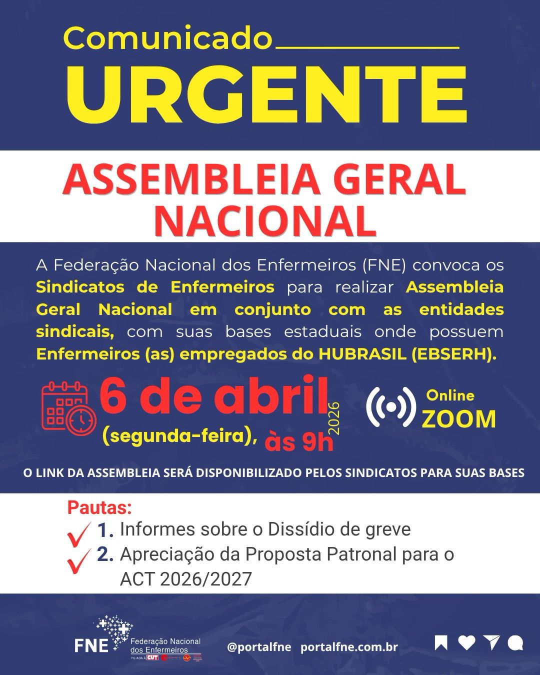 ATENÇÃO, ENFERMEIROS(AS) DO HUBRASIL/EBSERH!