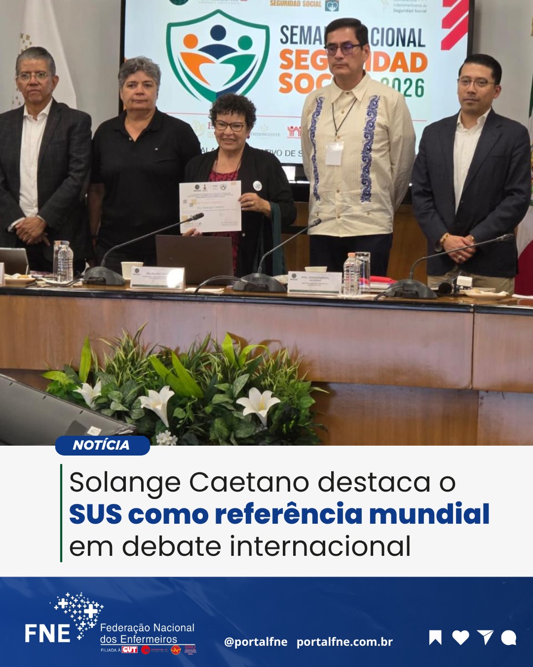 Solange Caetano destaca o SUS como referência mundial em debate internacional