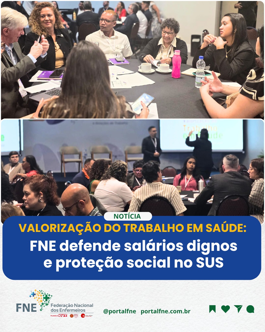 VALORIZAÇÃO DO TRABALHO EM SAÚDE: FNE defende salários dignos e proteção social no SUS