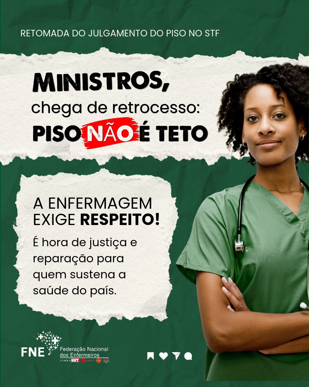 Chega de atrasos e retrocessos: a Enfermagem exige justiça